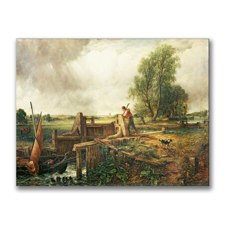 Trademark Fine Art John Constable 'A Passing a Lock' Canvas Art, 18x24 BL0788-C1824GG